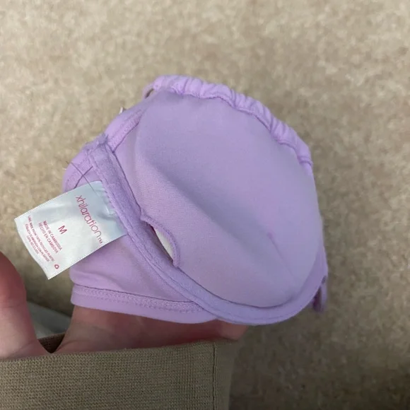 lavender shirred underwire bikini top - Picture 6 of 8